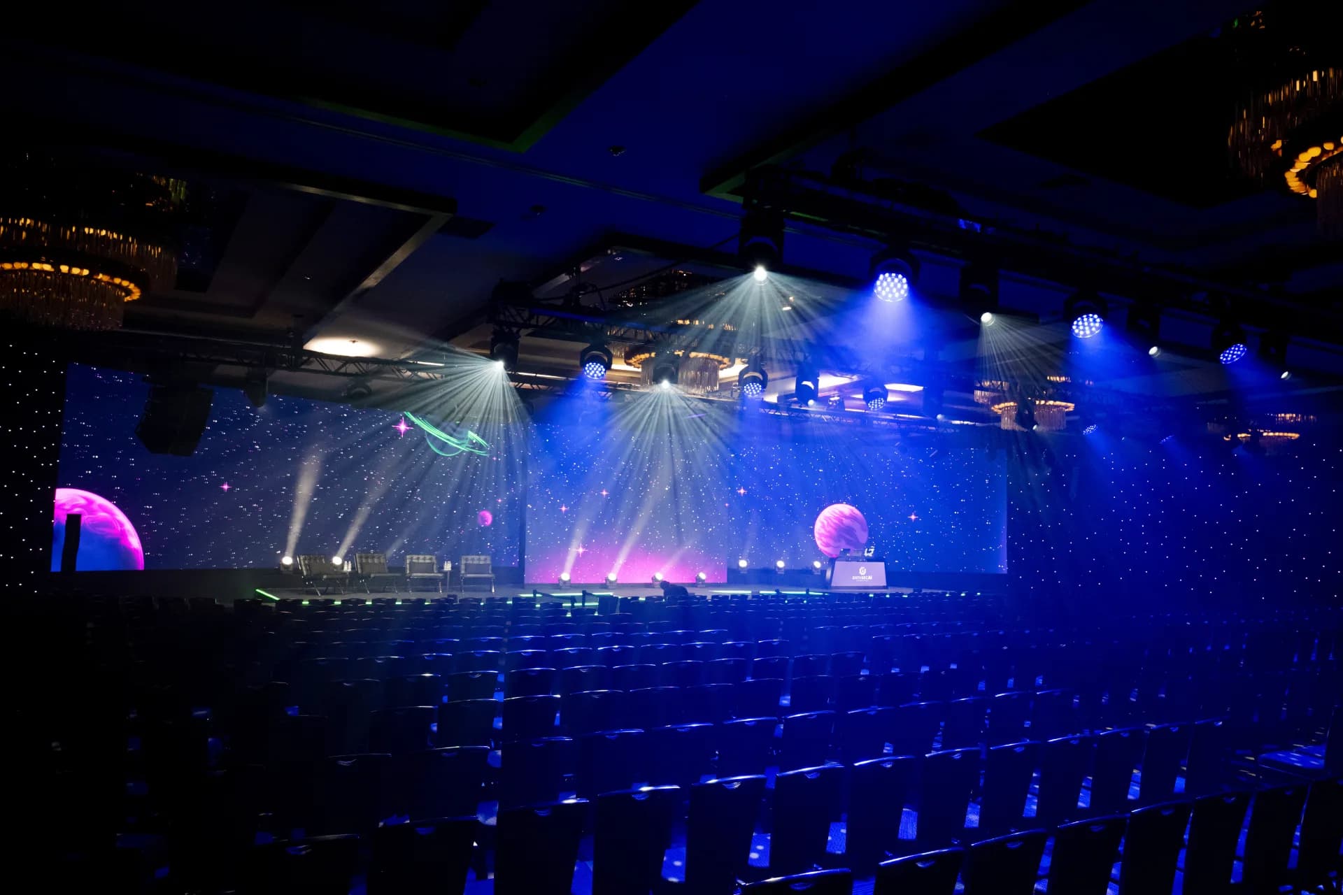 Latest Craze Productions corporate event - LED video walls and live event production setup