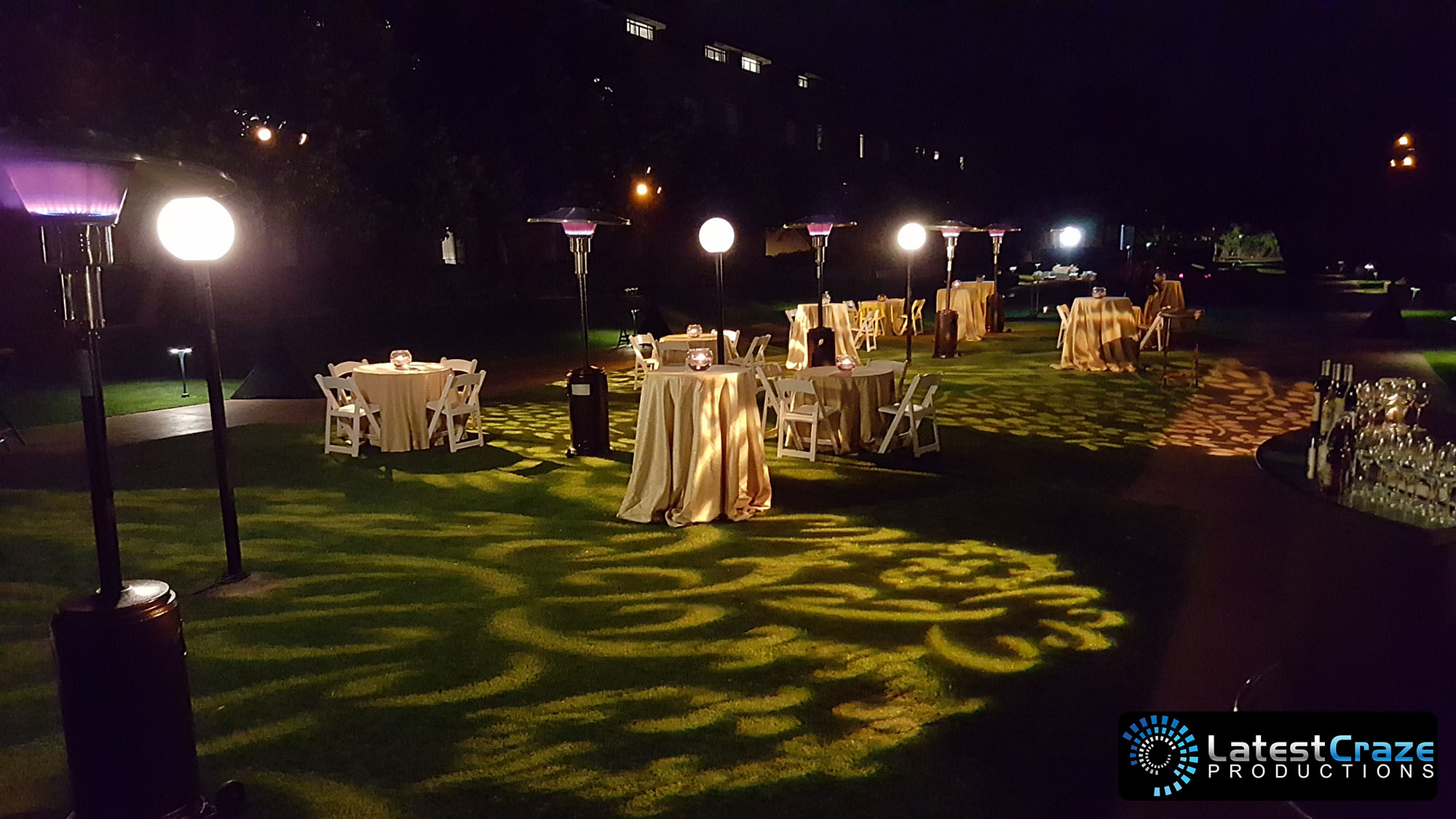 pattern wash gobo outdoor event lighting Latest Craze Productions